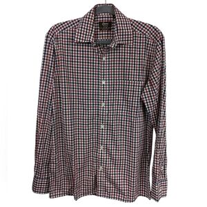 Oxenberg Opulento Men's Plaid Button Down Sz 38